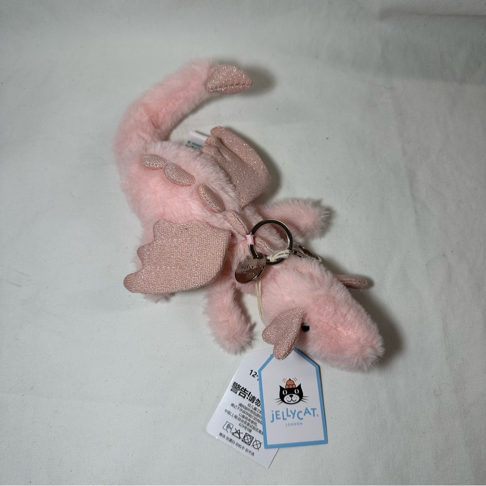 Jellycat Rose Dragon Bag Charm